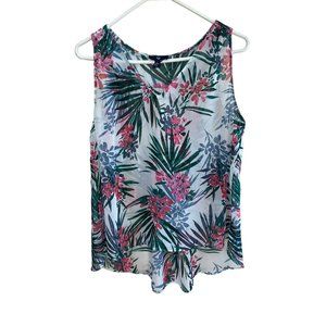 The Gap Ladies Sheer Floral Tank Top Size Medium